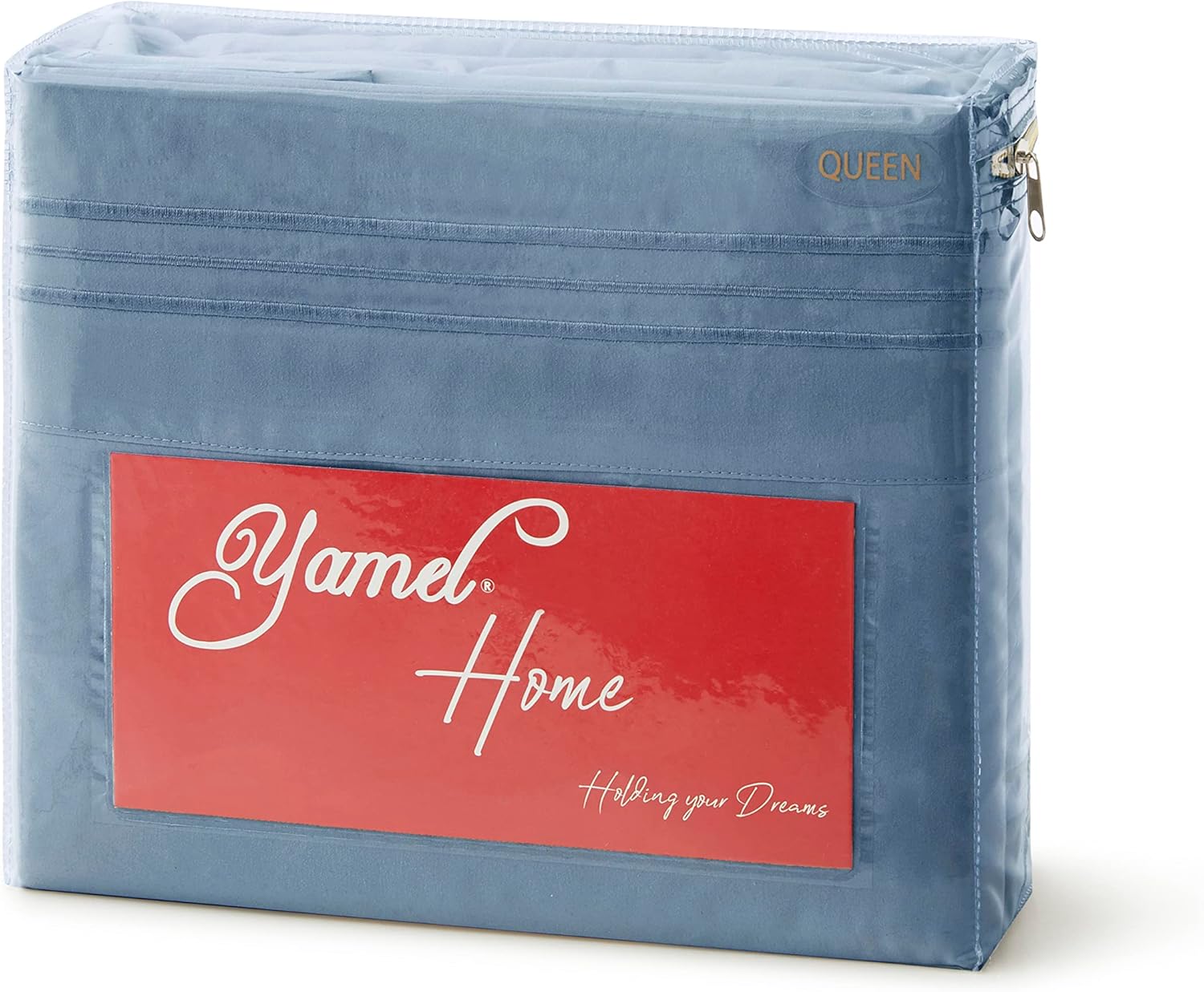 Yamel Home - Twin Size Bed Sheet Set - Luxurious Feeling - 2000 - Breathable & Cooling Sheets- Deep Pockets fit up to 16'' - Wrinkle Free - Supreme Collection - Denim, Twin