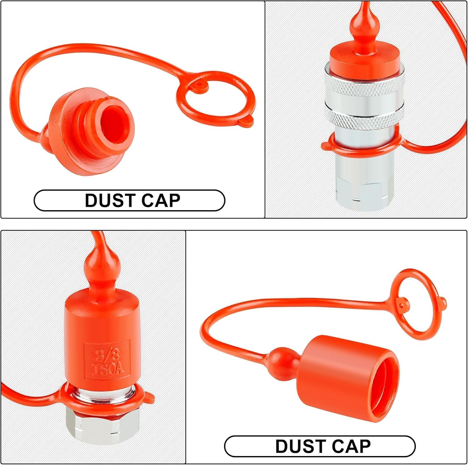 3/8'' Ag Pioneer Hydraulic Quick Connect Coupler Fittings with Dust Cap