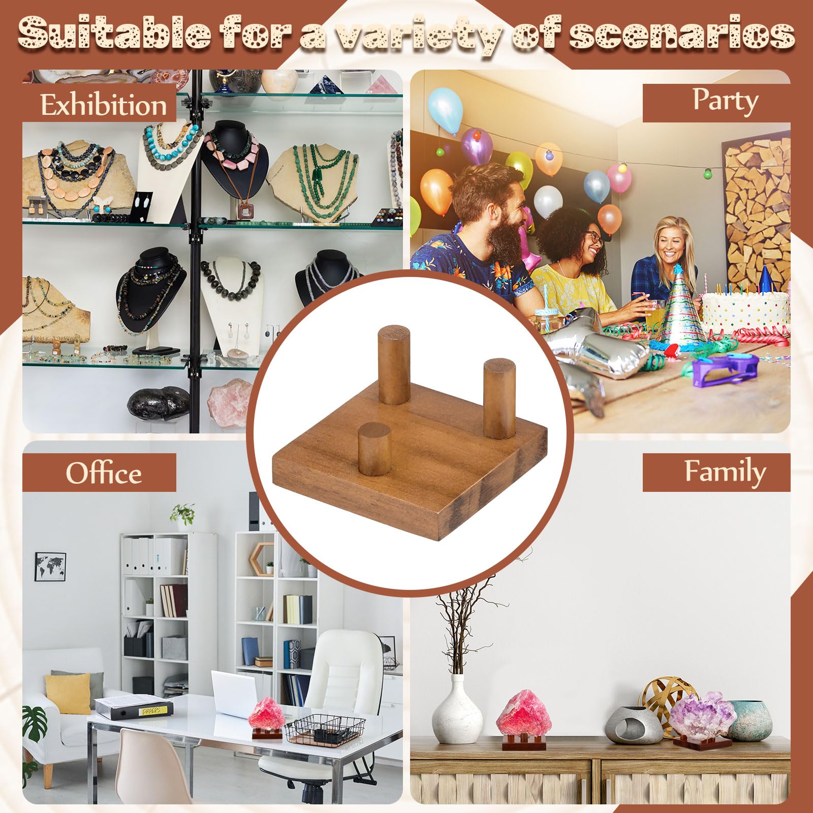 Display Stand Rock Fossil Mineral Gemstone Mineral Specimen Holder Museum Office | UK