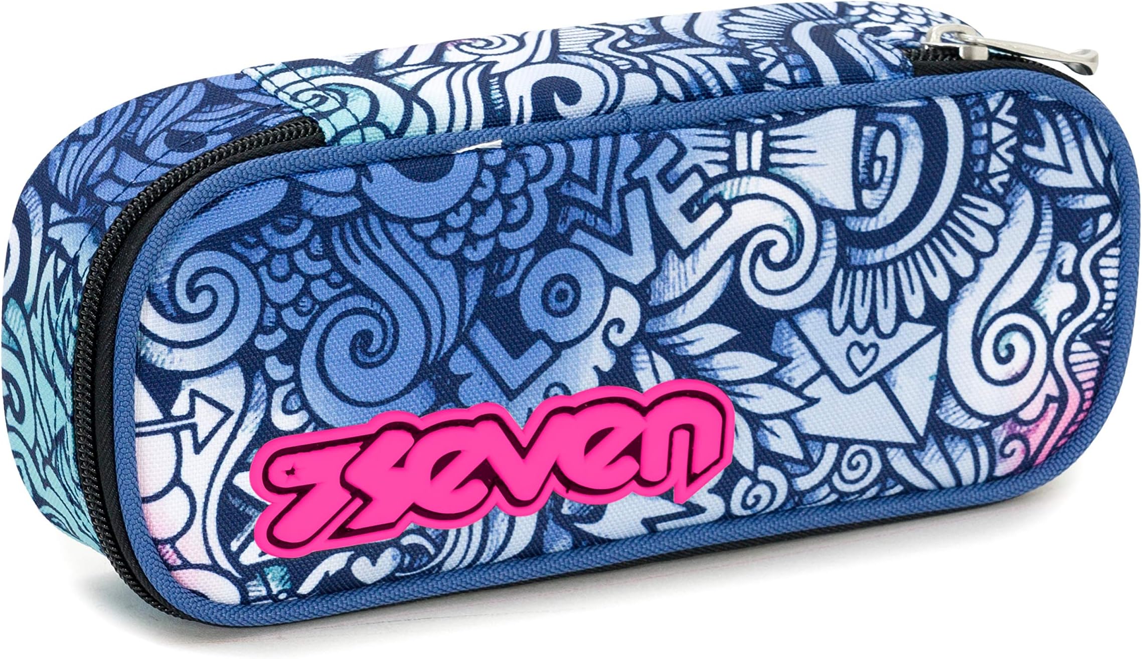 Seven Bust.Round Plus Seven Pinkshade Pencil Cases 23 Centimeters 0.5 Blue (Blue Navy)