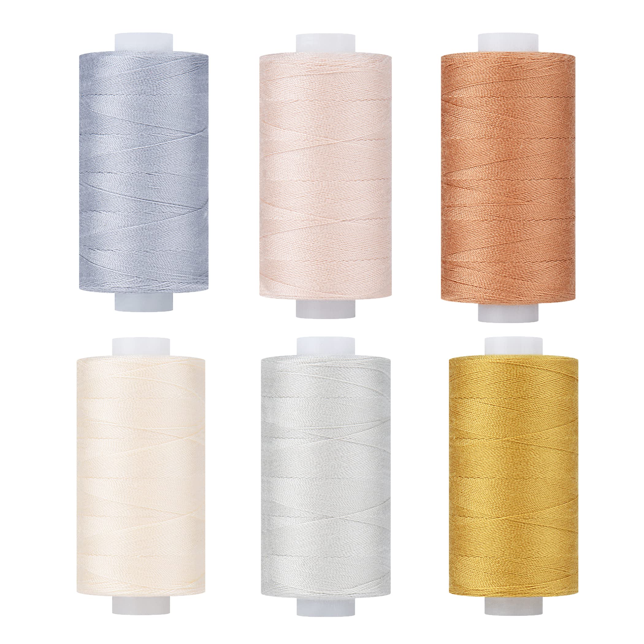 Amazon.com: Simthread All Purpose Thread Polyester 400 Yards (6 Light ...
