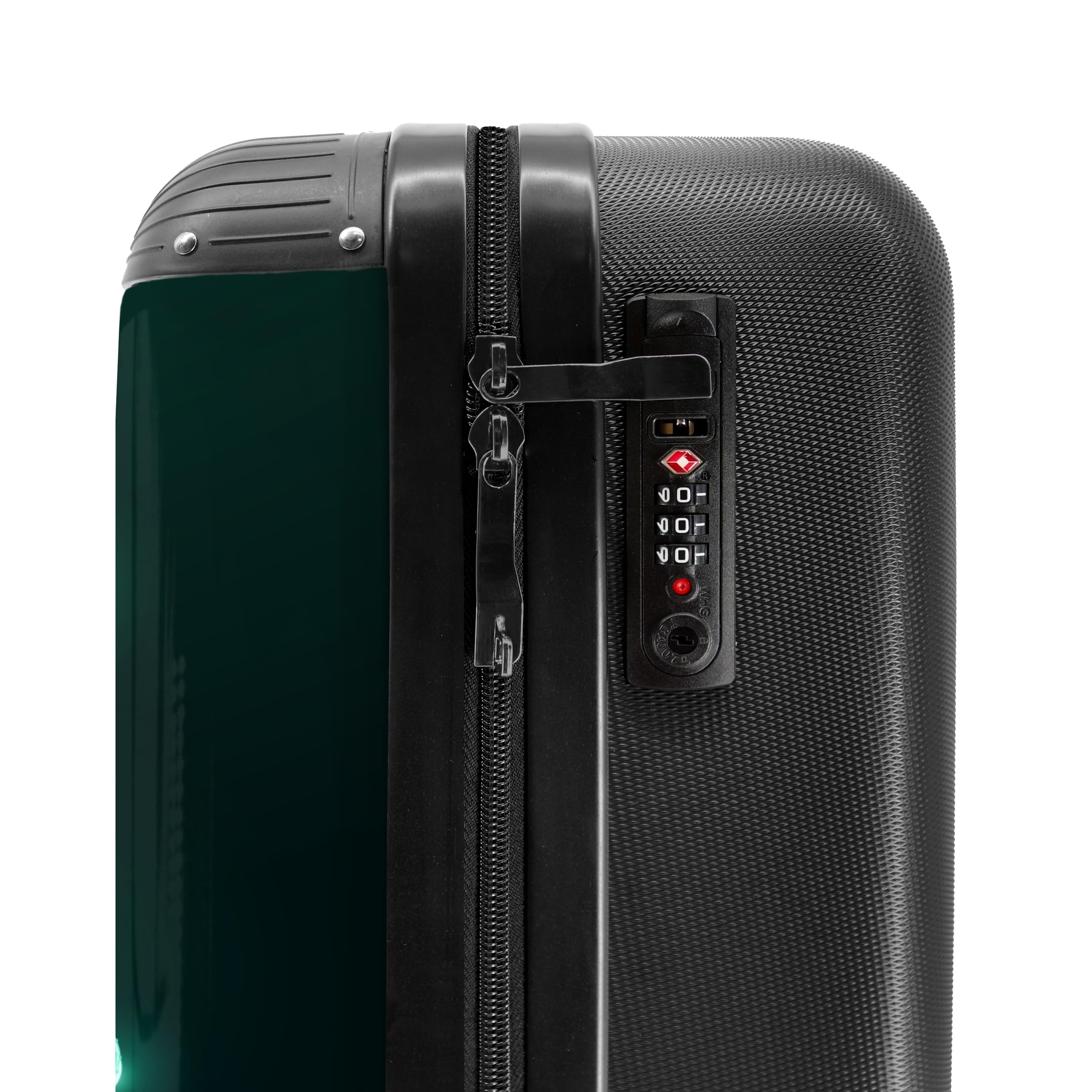 NoBoringSuitcases.com Maleta Infantil Con Ruedas, Equipaje De Mano Para Niños, Cabina (Futbolista - Verde-Azul, 55x40x20 cm)