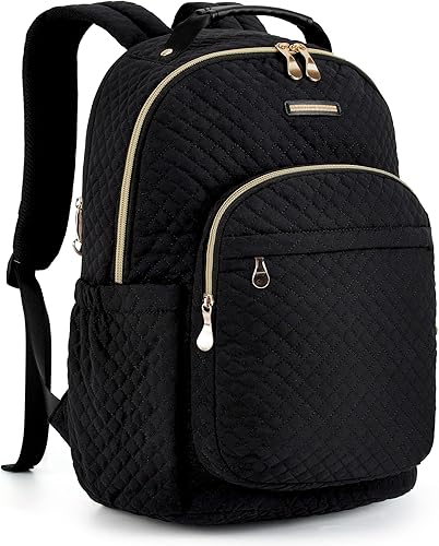 Mochila para mujer mochila para laptop de 156 pulgadas para computadora viajes escuela trabajo profesional bolsas de cuaderno con patrón de puntada