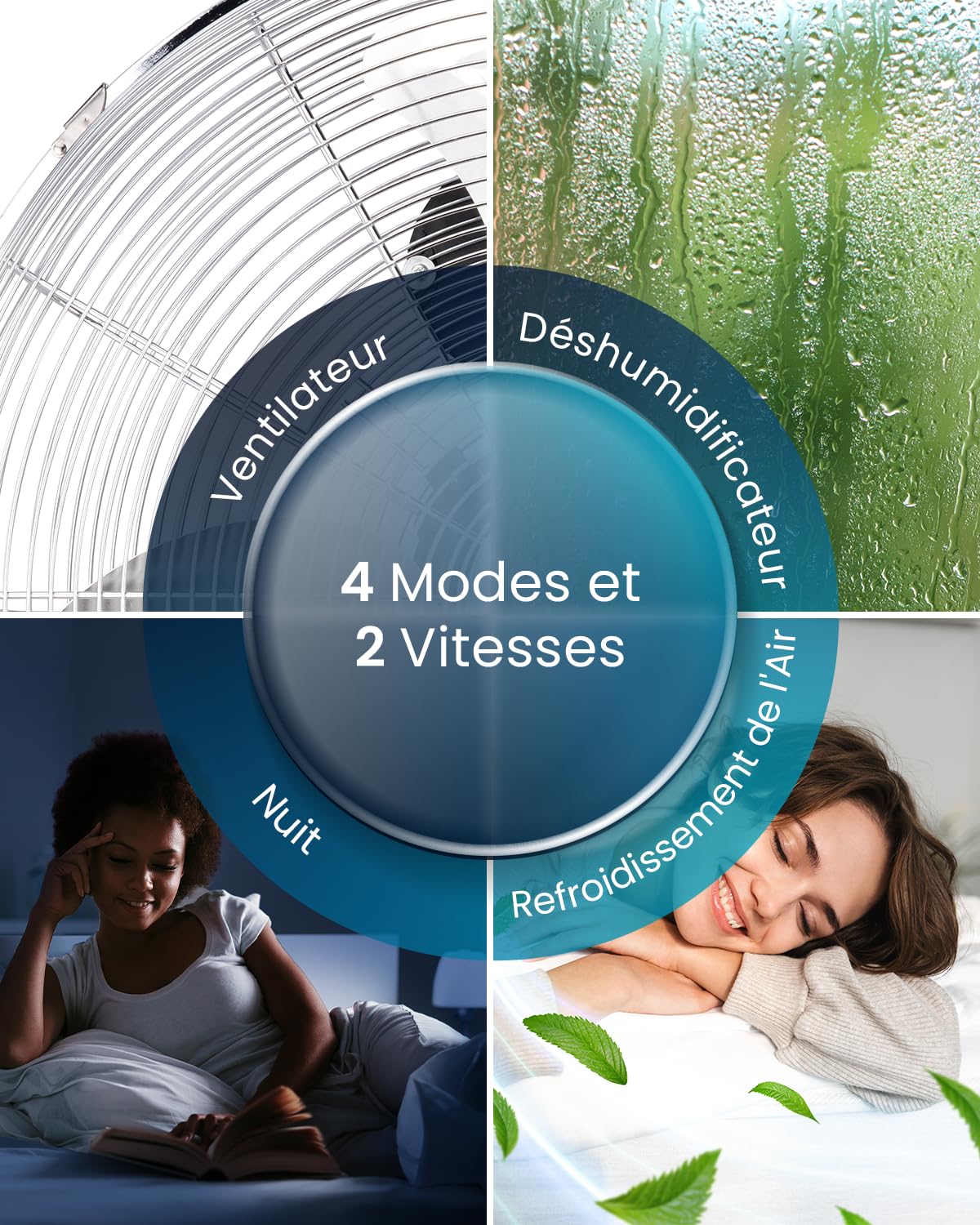 Pro Breeze Climatiseur Mobile 4-en-1 9000 BTU - Clim Puissante compatible WiFi avec Application- Minuterie 24 heures, Télécommande et Kit Fenêtre inclus pour Chambre, Salon 22m² [Classe énergétique A]