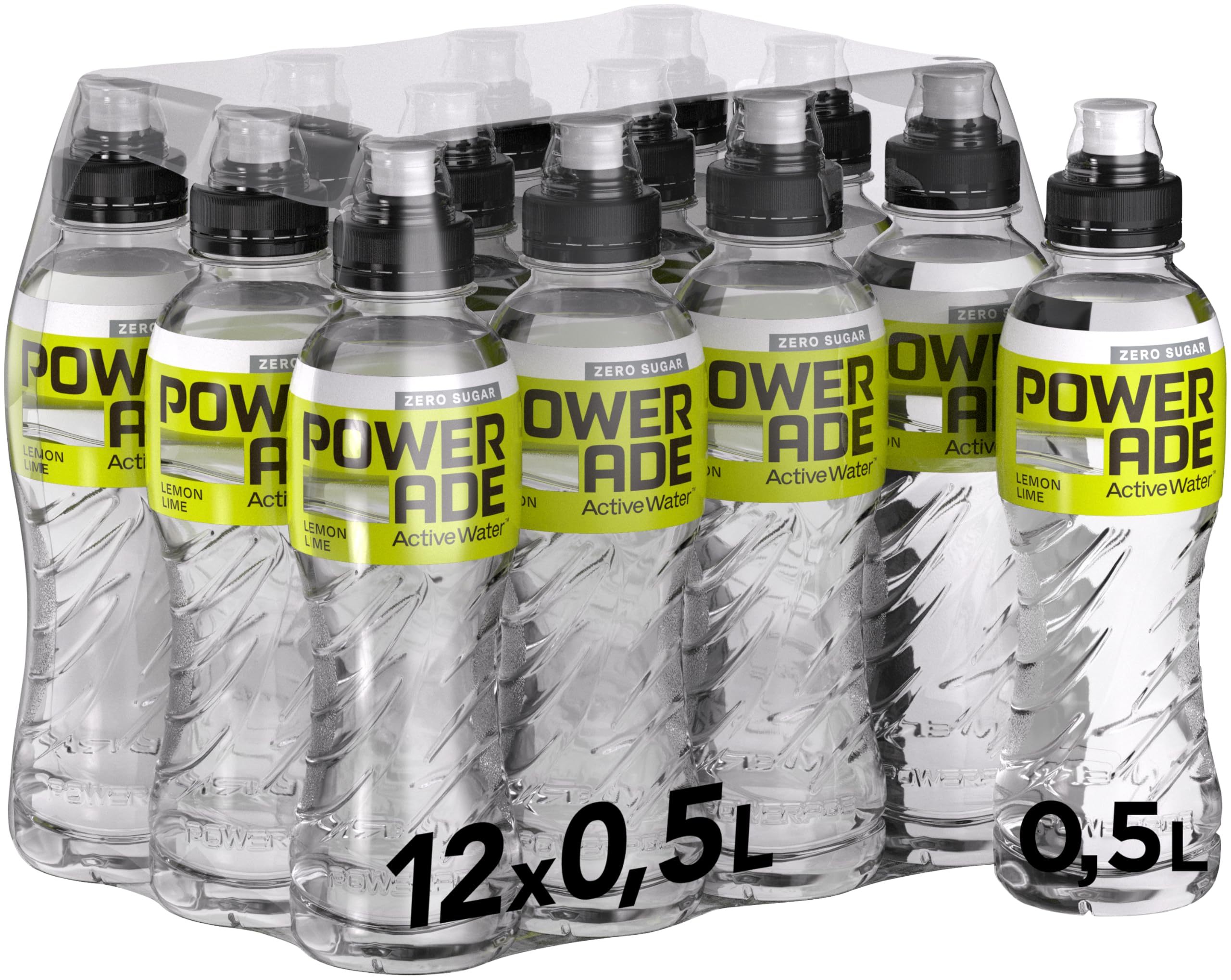 Powerade Active Water Zitrone-Limette (12×500 ml)