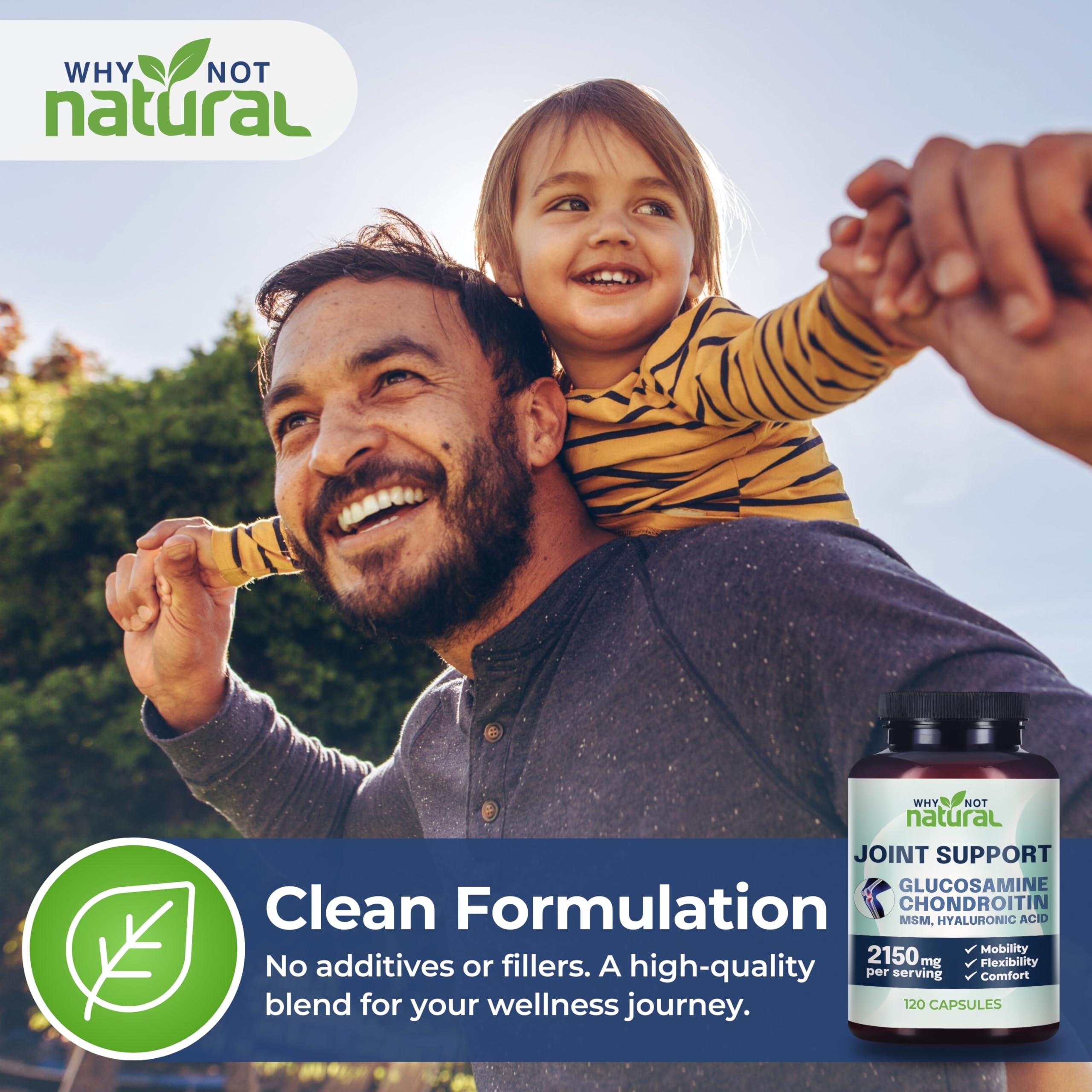 Glucosamine, Chondroitin, MSM, Joint Support Supplement - Knee pain — Amazon image 3