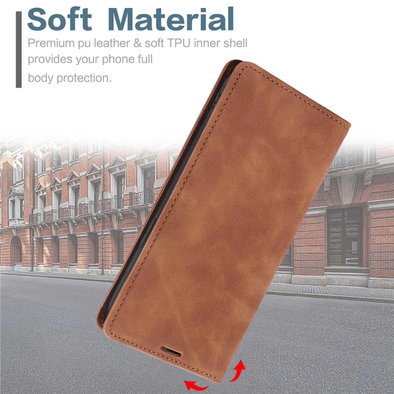 Für Samsung A72 (4G 5G) Handyhülle Brieftaschen-Cover (Für Samsung A72 (4G 5G)/Kaffee)