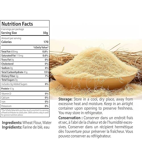 Miniatura 2 de Sweetifi Masa Kataifi en Tiras, Masa de Fillo Deshebrada, Kataifi Seca y Picada para Chocolate de Dubái, Auténtica Masa de Kataifi para Postres y