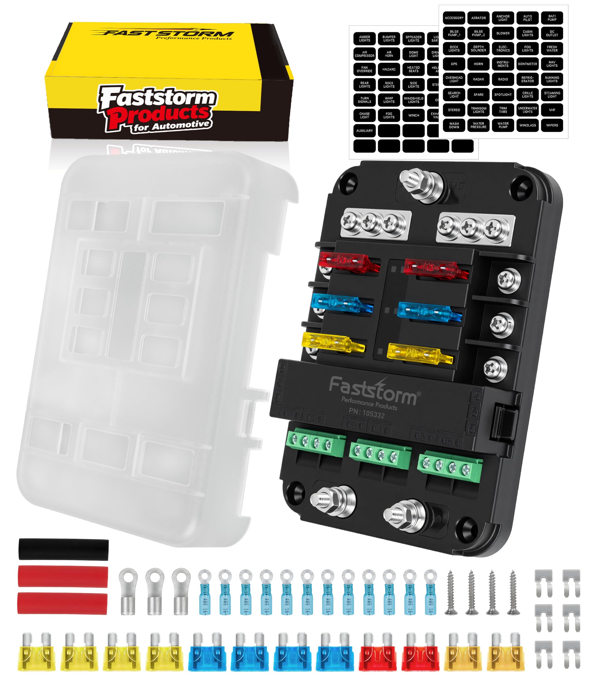 FASTSTORM 12V Fuse Block with Relay