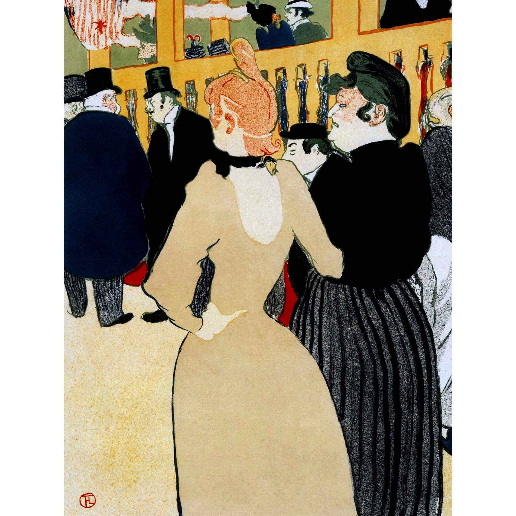 Wee Blue Coo Painting Interior Toulouse Lautrec Moulin Rouge Goulue Poster Art Print Bb12793B