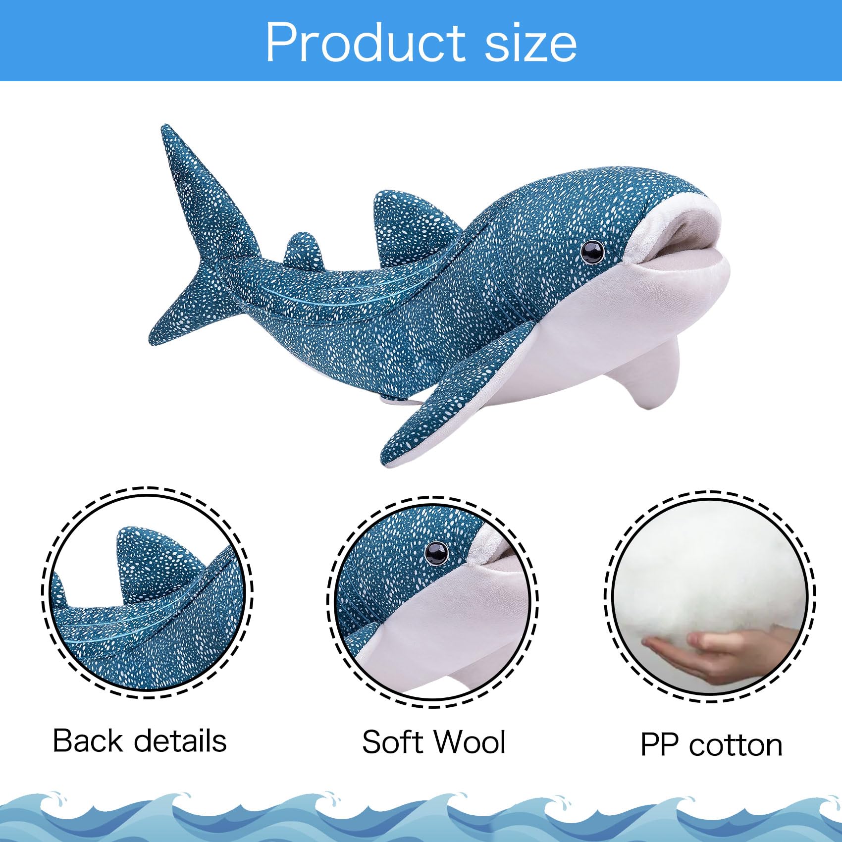 じんべいざめさん専用 Amazon.co.jp: ジャイアントサメのぬいぐるみ、47インチの