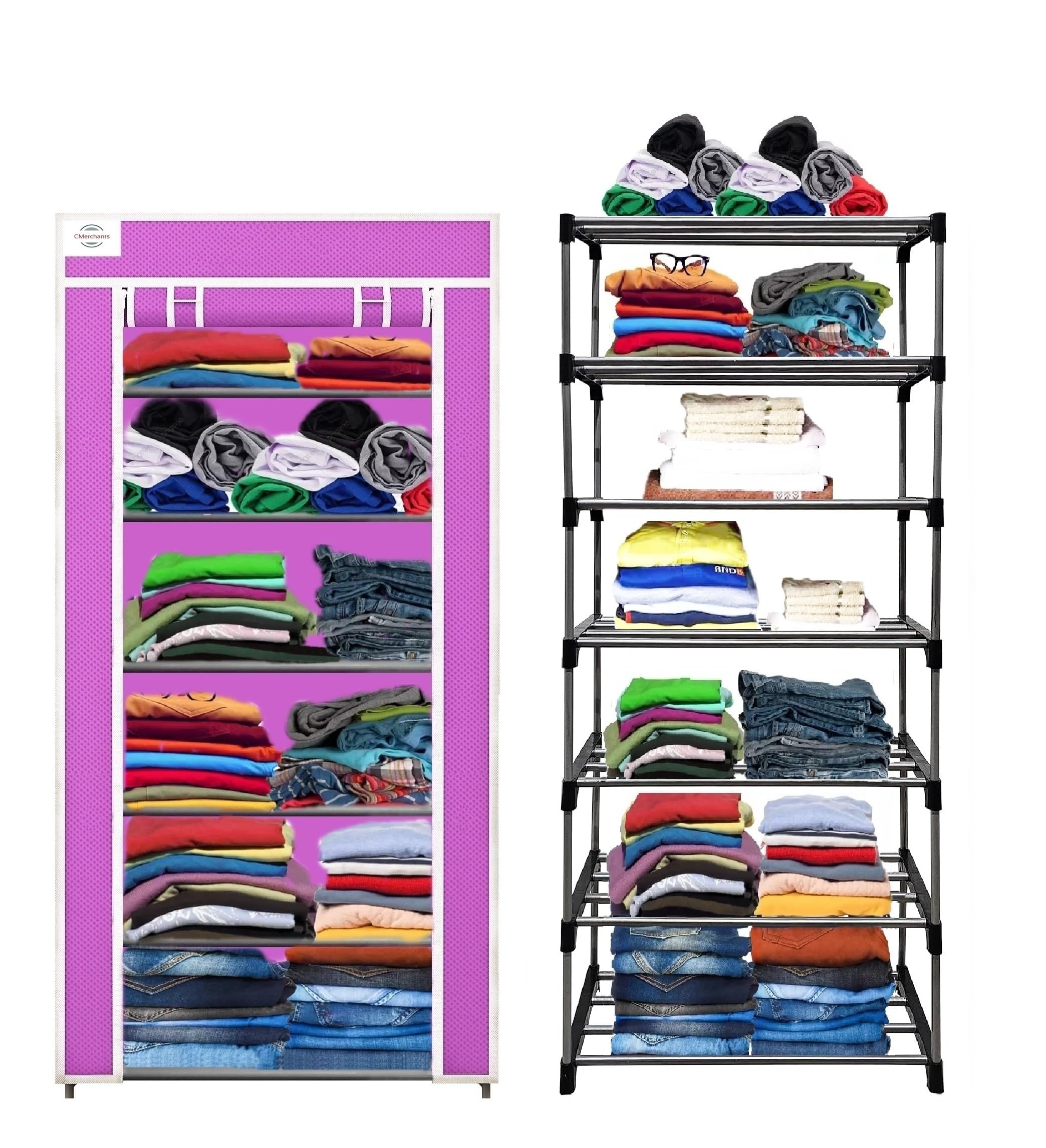 See full amazon price history chart for CMerchants Multipurpose Collapsible Metal Shelf Wardrobe 6 Layer (Pink) CMerchants Multipurpose Collapsible Metal Shelf Wardrobe 6 Layer (Pink) (B0CMM7NS7F) Amazon Price History, Amazon Price Tracker