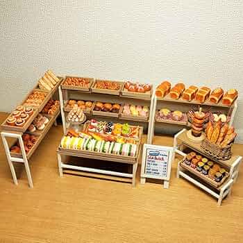 ミニチュアフード パンの置き時計作ってみました♪ 受注製作]ミニチュアフードの時計*パン屋さん* - SWEET-PLUM'S GALLERY