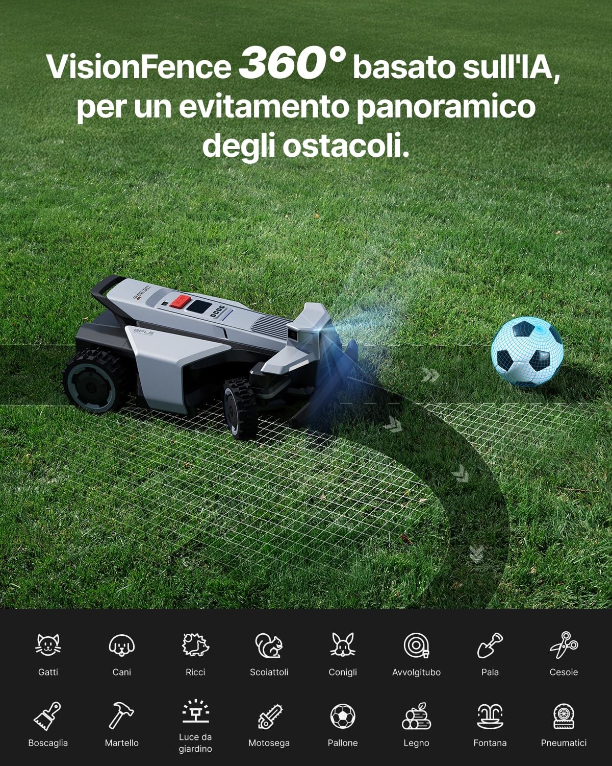 Segway Navimow X420 robot tagliaerba con Garage X, AWD per pendenze fino all’84%, Zero-Turn, tagliaerba per tutti i terreni, MowMentum 2×180 W, fino a 2000 m² (Spedito separatamente)