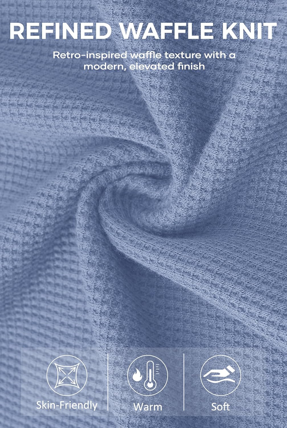 Men's Waffle Polo Stretch Textured Casual Loose fit Soft Collared Pullover (S-2XL) - Image 5