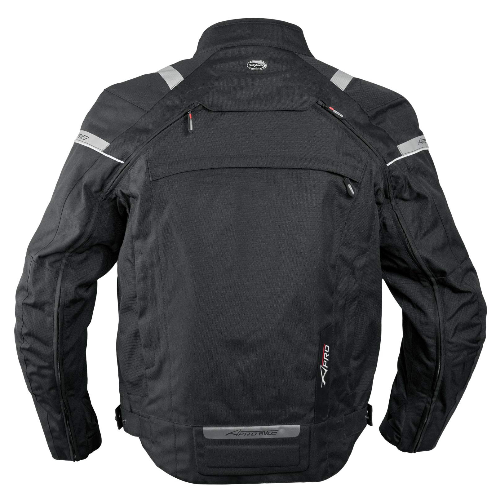 A-Pro Giacca Moto Tessuto Mesh Protezioni CE Impermeabile 4 Stagioni Nero/Grigio XXL