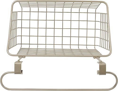 Miniatura 7 de Spectrum Diversified Grid Over The Cabinet Toallero Bar & Cesta Mediana, Níquel satinado PC