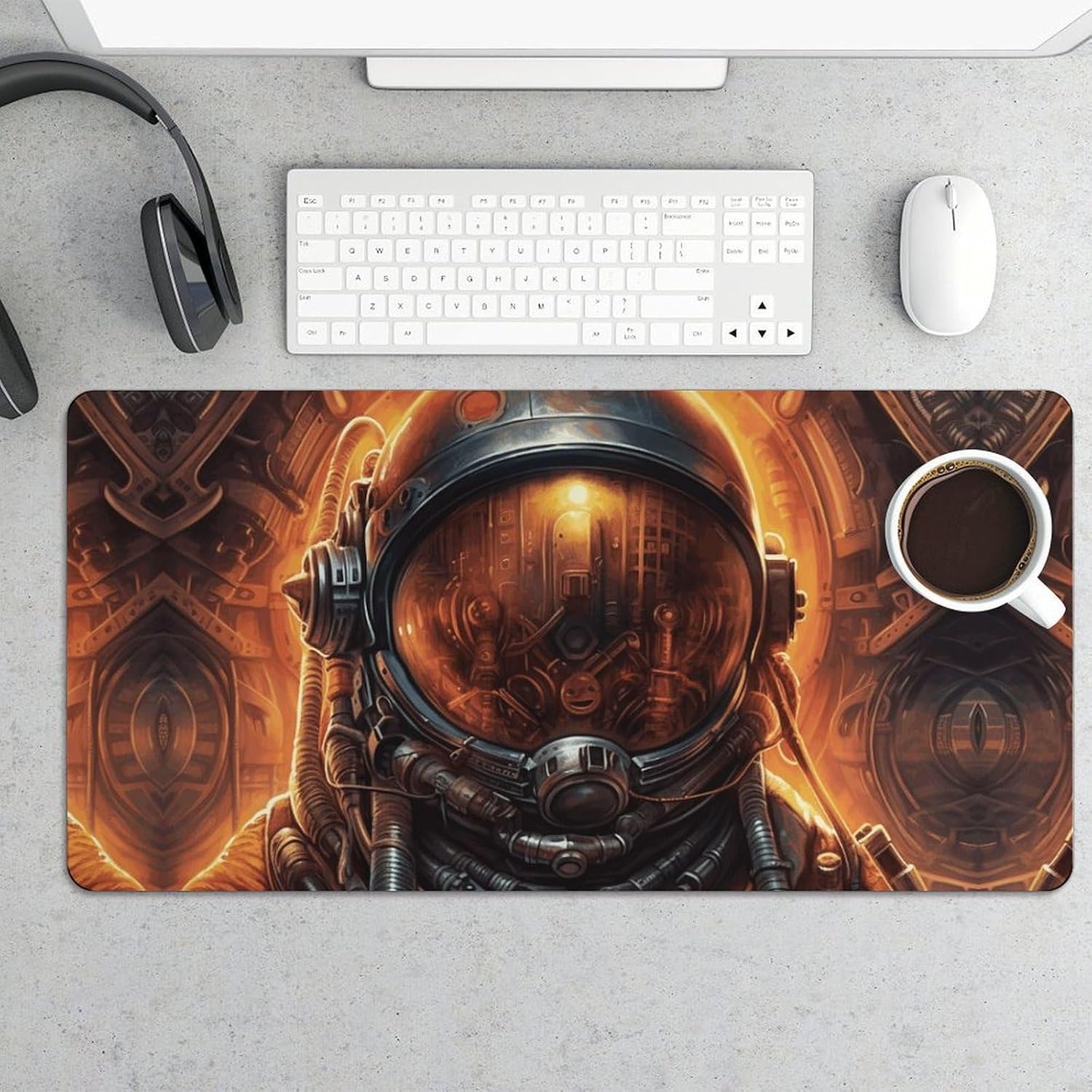 Science Fiction Space Mouse Pad 24x12 in Large Computer Desk Mat image 5