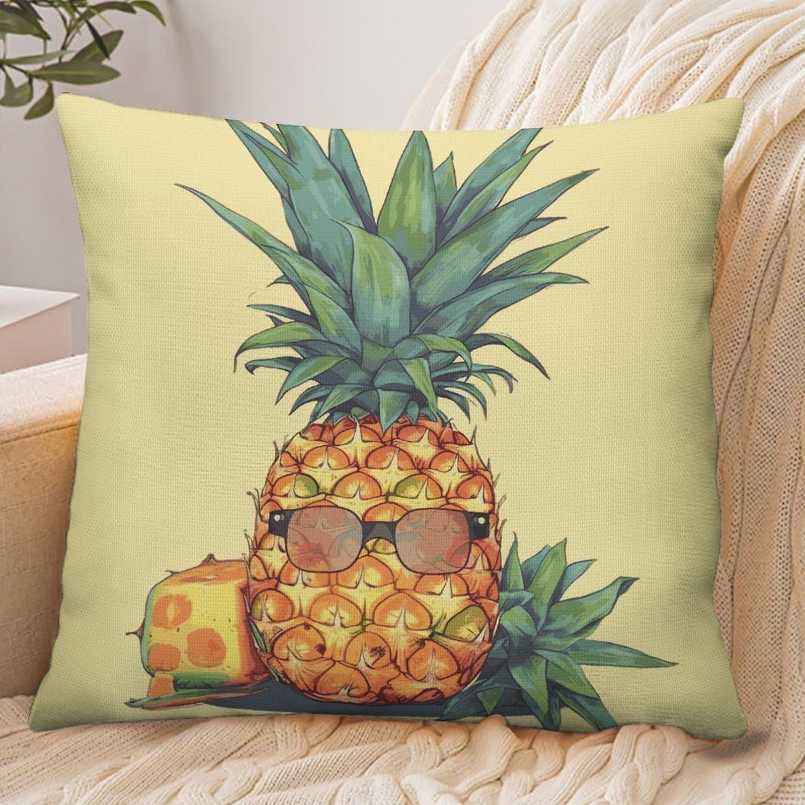Fekiloot Style Funny Pineapple Pillowcase Pillow Sham Pillow Case