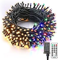 Brizled 65FT 200 LED Color Changing Christmas Lights - 11 Modes, Remote Control, Warm White & Multicolor, Connectable String Lights