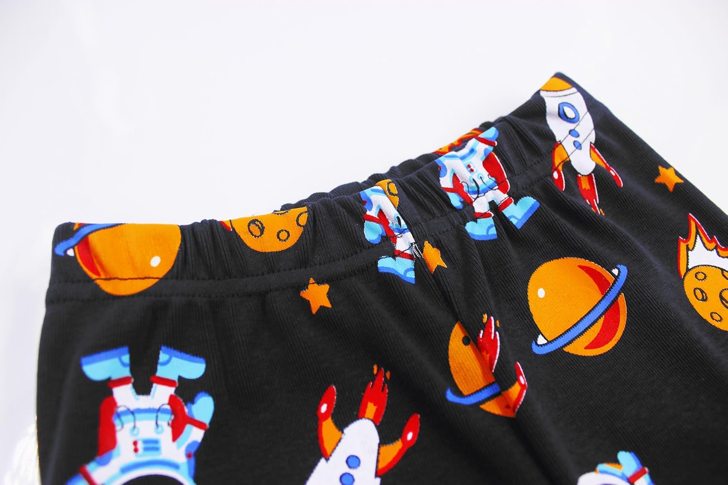 Pajamas for Boys Dinosaur Rocket Space 4-Piece PJs Long Sleeve Sets Sleepwear 2-12 Years - Image 5