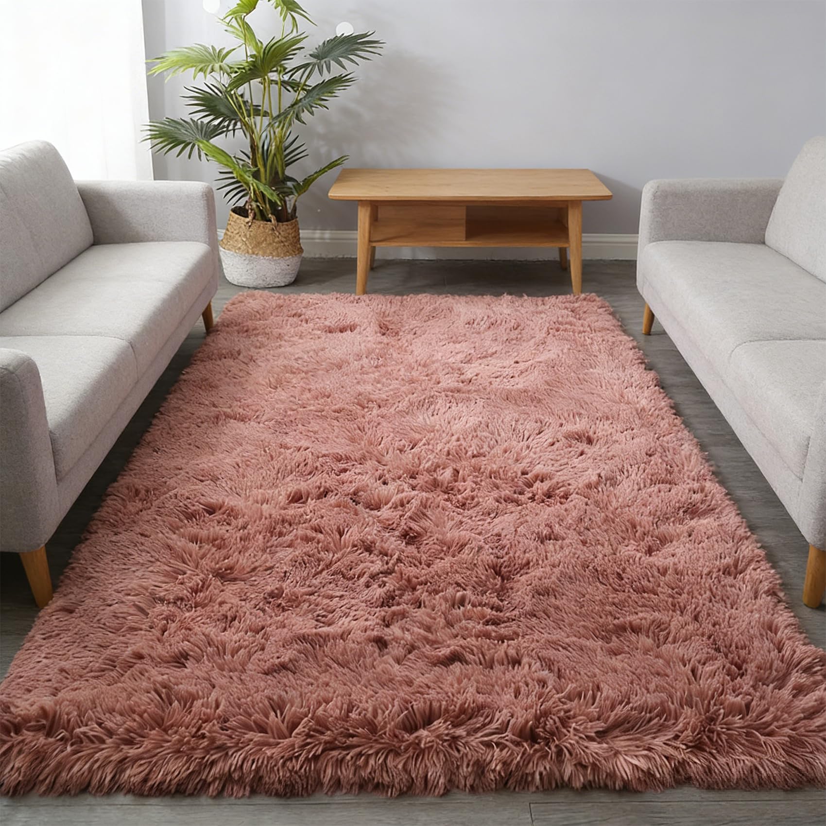 Tapis de chambre doux antidérapant et lavable pour grands espaces