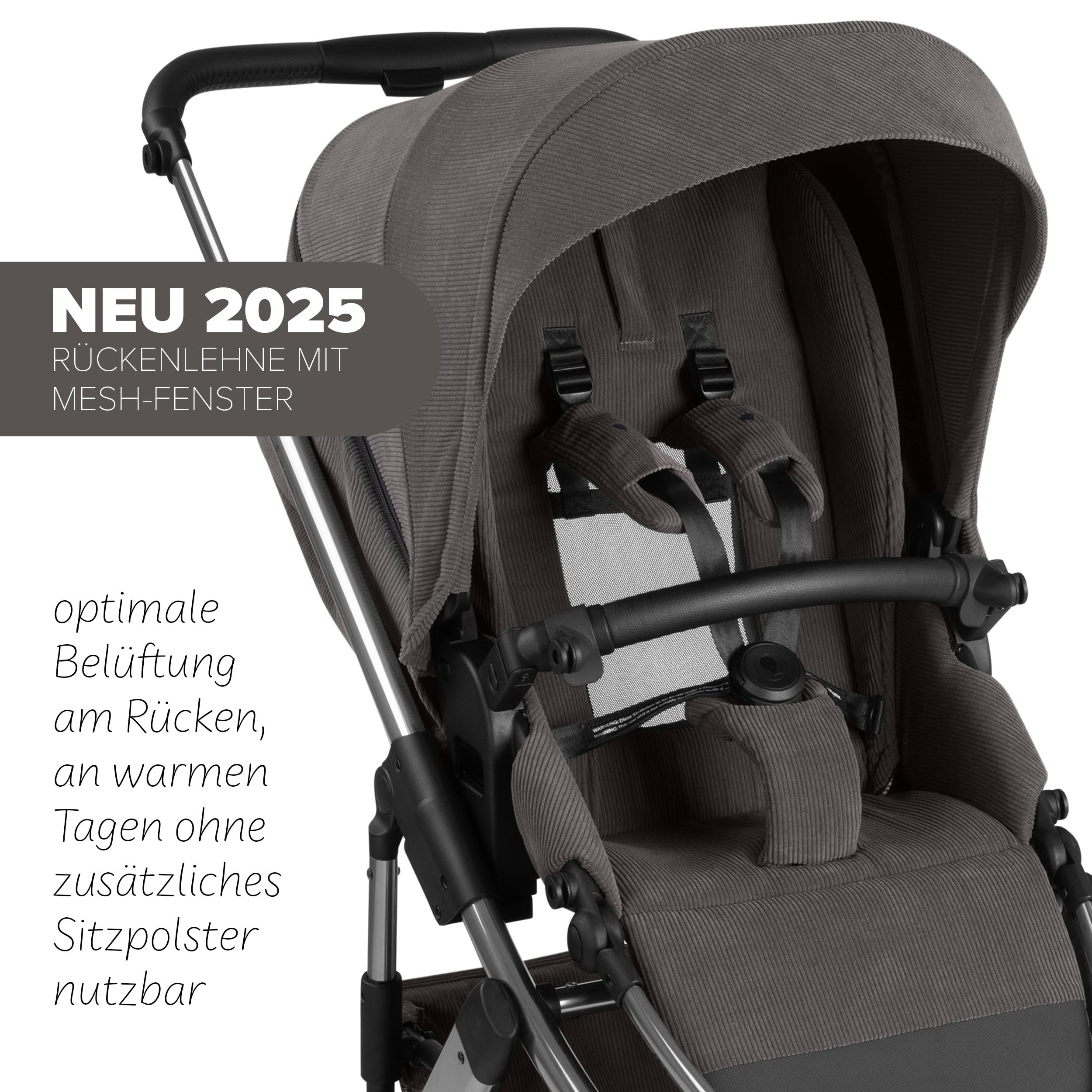 ABC Design Kinderwagen Salsa 5 Air Almond - 2in1 Kombi-Kinderwagen ab Geburt mit Luftreifen, Federung & großer Babywanne