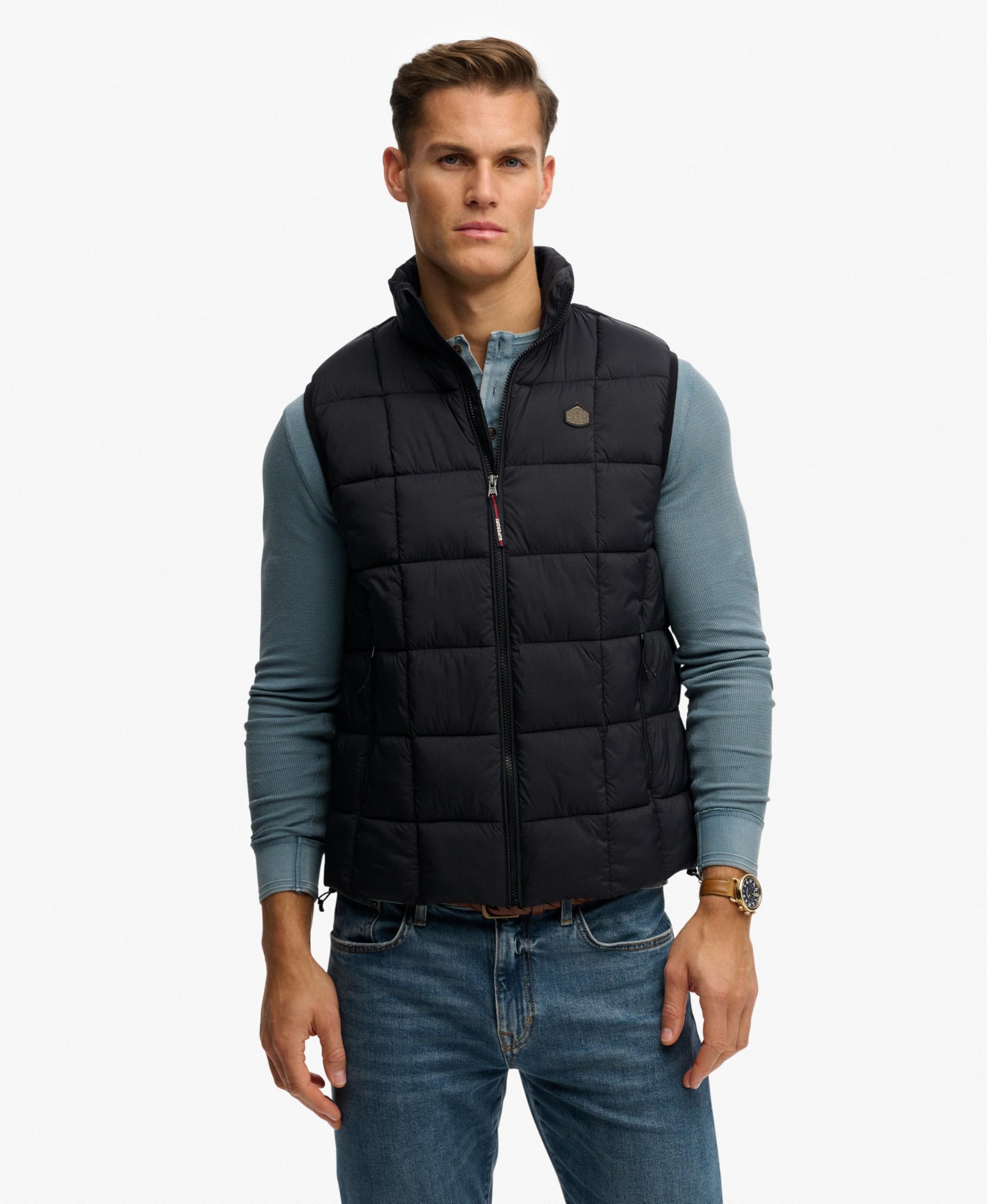 Superdry Unisex Box Quilt Fuji Lite Gilet Offen