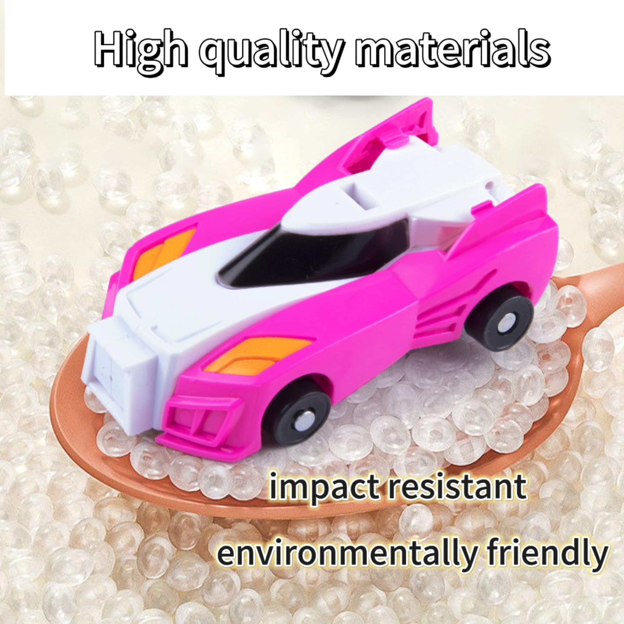 Will Like Pack of 2 Unicorn Robots, Transforming Car Robot Toy, Unicorn Cars Toy, Collision Deformation Combined, Unicorn Robot Toy, Flying Horse Toy Car (Pink) - Image 3