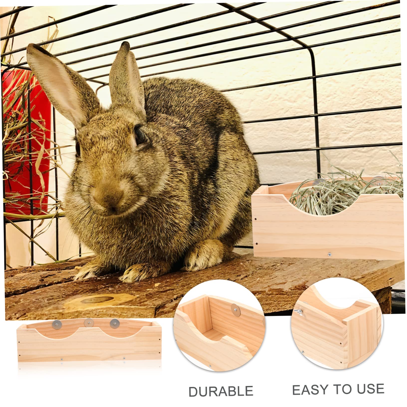 FOMIYES Mangiatoia Per Conigli Alimentatore Per Mangiatoia Per Cavia Criceti e Chinchilla Facile Installare e Resistente Per