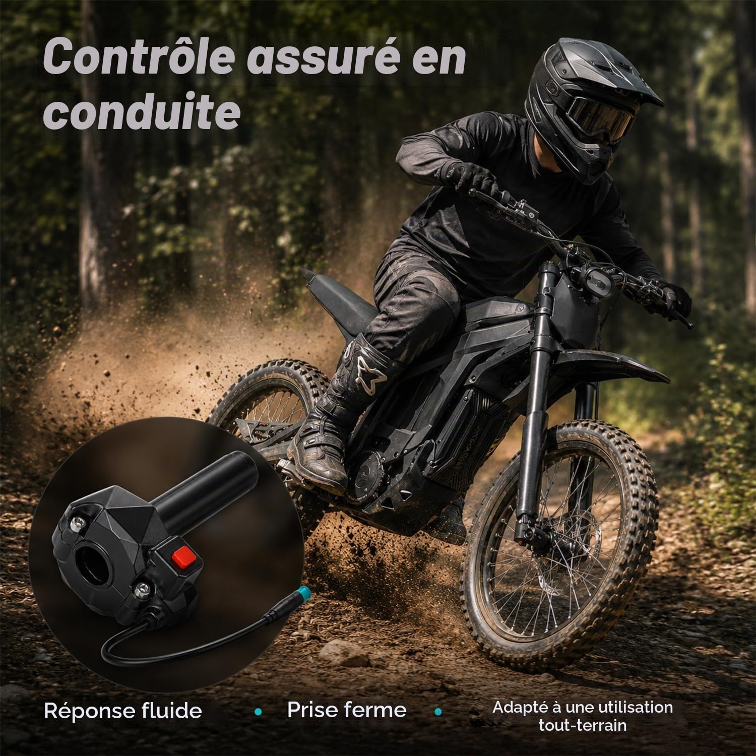Talaria Sting Poignée d'accélérateur Twist pour X3/MX3/MX4/MX5 - Noir | Poignée d'accélérateur de moto, poignée d'accélérateur de vélo électrique, Dirt Bike