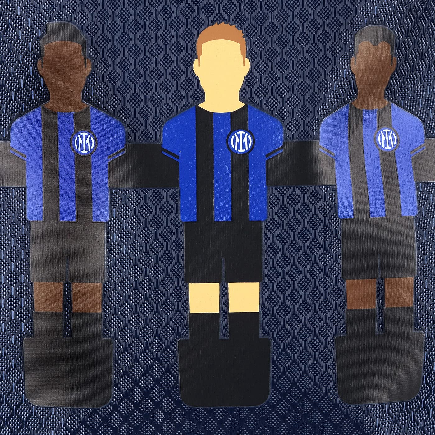Inter - Zaino Scuola per Bambini e Bambine, Collezione Esclusiva Calcio Balilla, 28x16x42 cm, per i Tifosi Nerazzurri più Piccoli - Prodotto Ufficiale