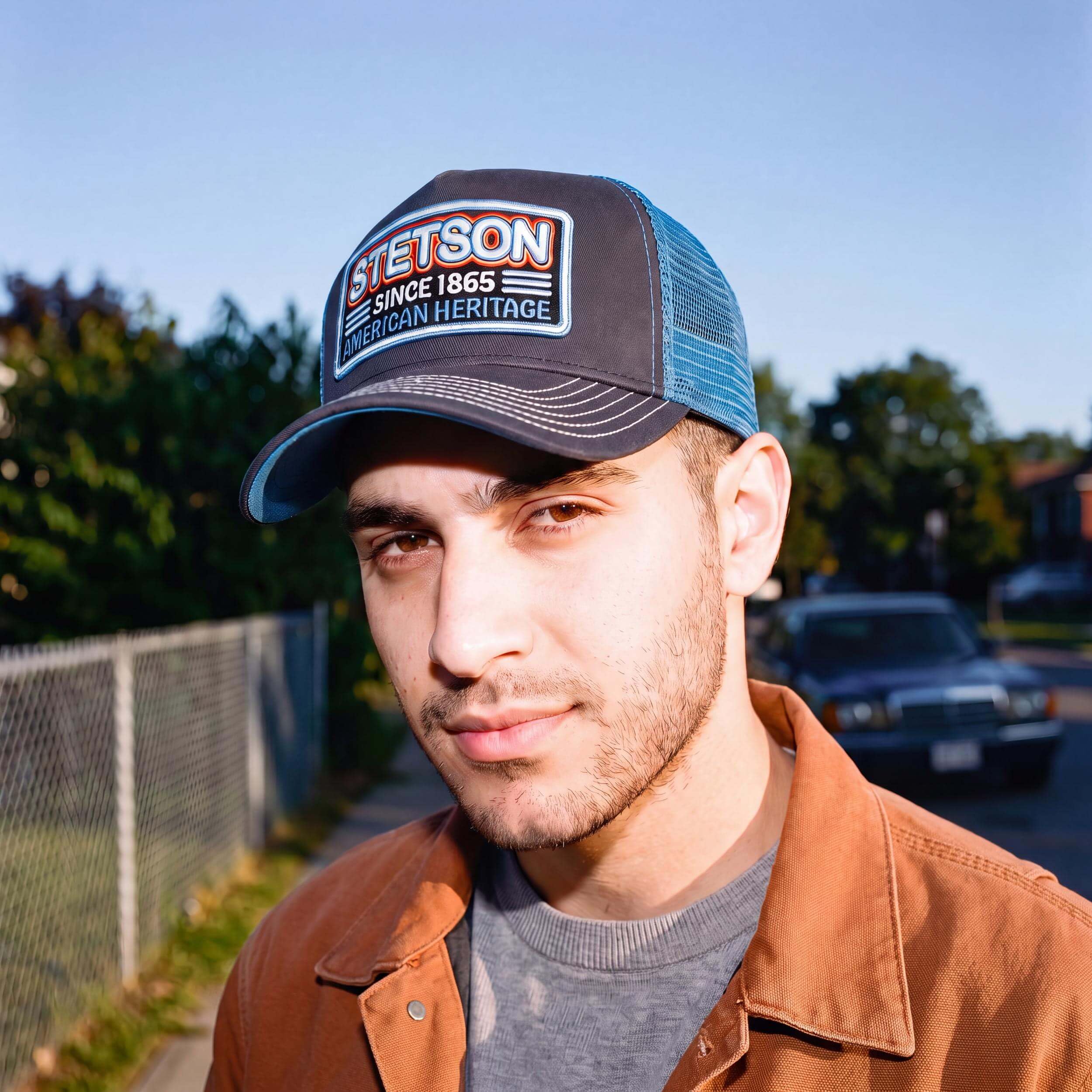 Stetson Cappellino Heritage Glow in The Dark Uomo - Trucker cap Berretto Baseball Mesh Snapback, con Visiera, Visiera Primavera/Estate Estate
