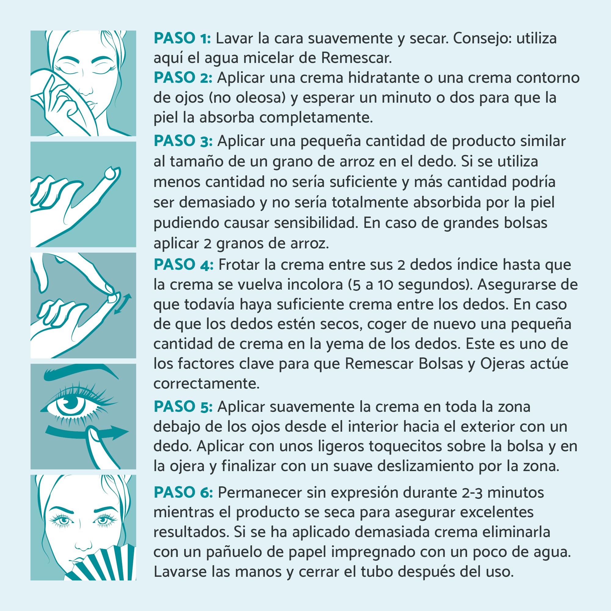 Remescar Bolsas y Ojeras 8 ml Efecto Inmediato – Reduce Visiblemente la Hinchazón y el Aspecto Oscuro – Tratamiento Contorno de Ojos para Hombre y Mujer – Hasta 180 Aplicaciones