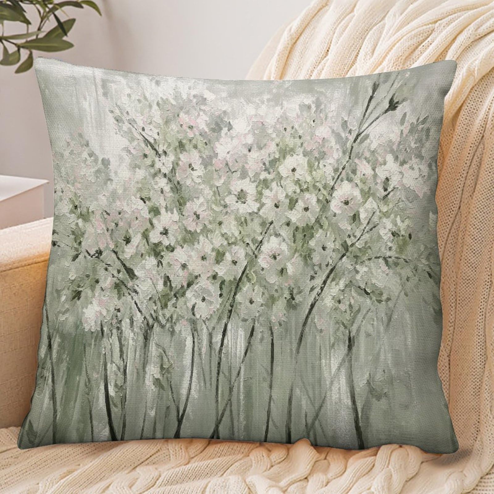 Fekiloot Style Green Botanical Pillowcase Pillow Sham Pillow Case