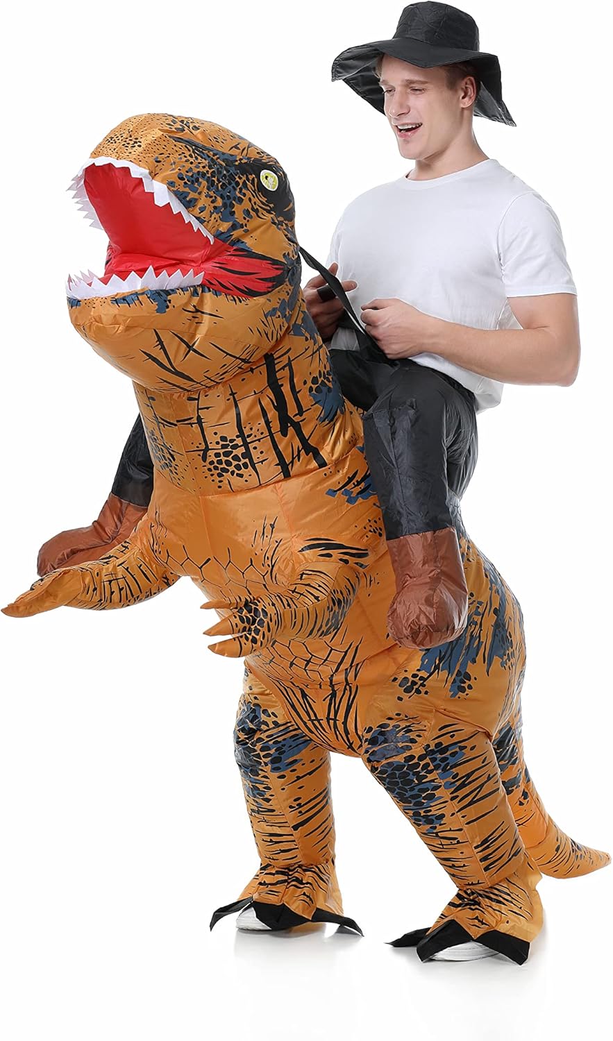 Miniatura 3 de Disfraz inflable de dinosaurio T-Rex para adultos disfraz inflable de Halloween para hombres y mujeres