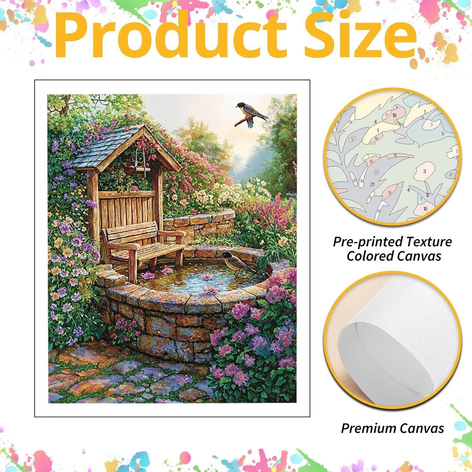 Casetta del giardino Dipingere con i Numeri per Adulti, 70x90cm a-996