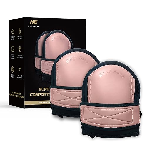Miniatura 10 de Hmyl Easy Rodilleras de cuero súper suaves para el trabajo con correa ancha antideslizante individual, pantalones cortos disponibles, almohadillas