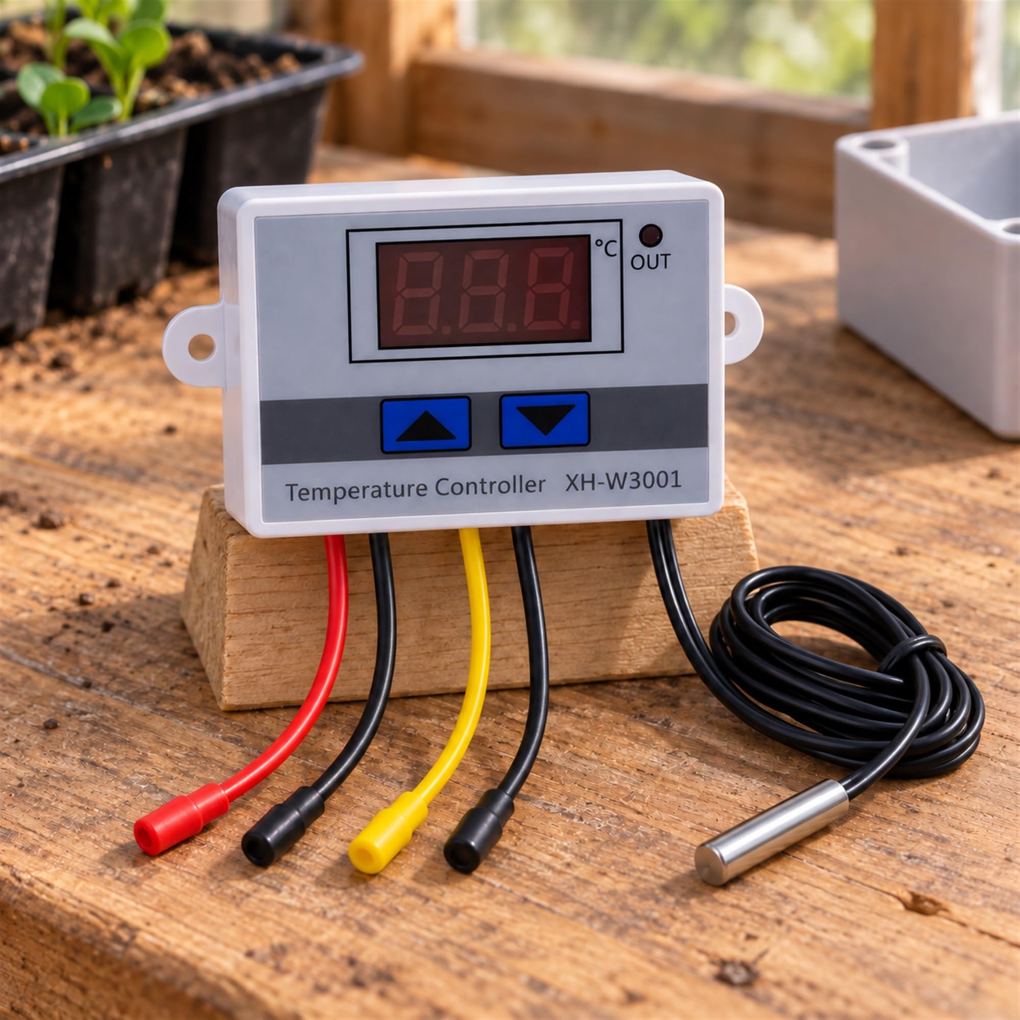 Digital Temperature Controller with Adjustable Setting for Temperature Monitoring, Regulation and Control Projects