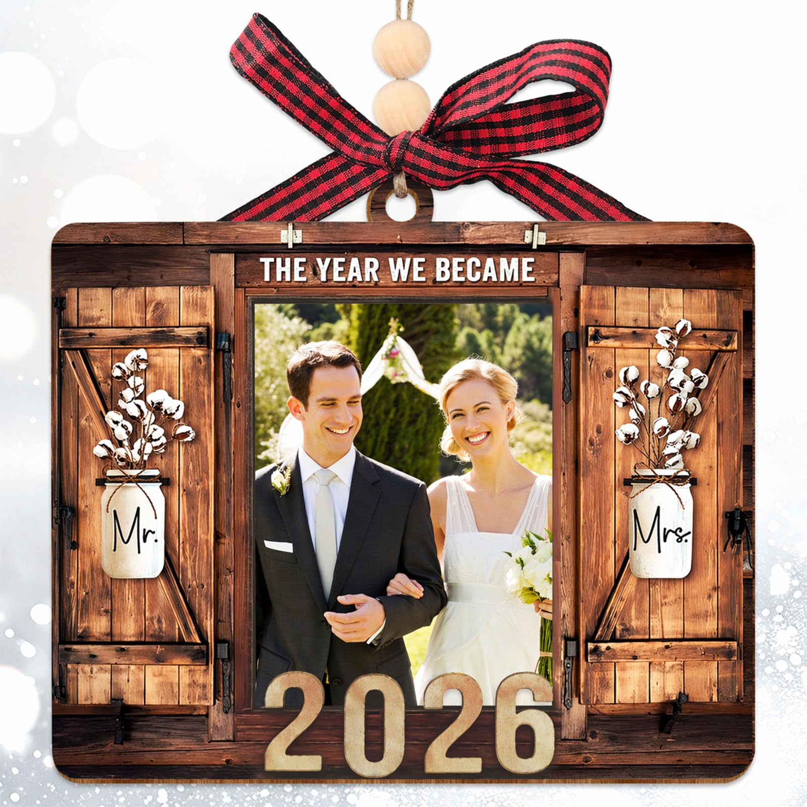 Yunlijia Personalised Wedding Gifts For Couples 2026 Photo Frames,Photo Decoration Mr And Mrs Gifts A Timeless Keepsake For Anniversaries, Engagements Or Weddings Fitted With A Hanging Ribbon