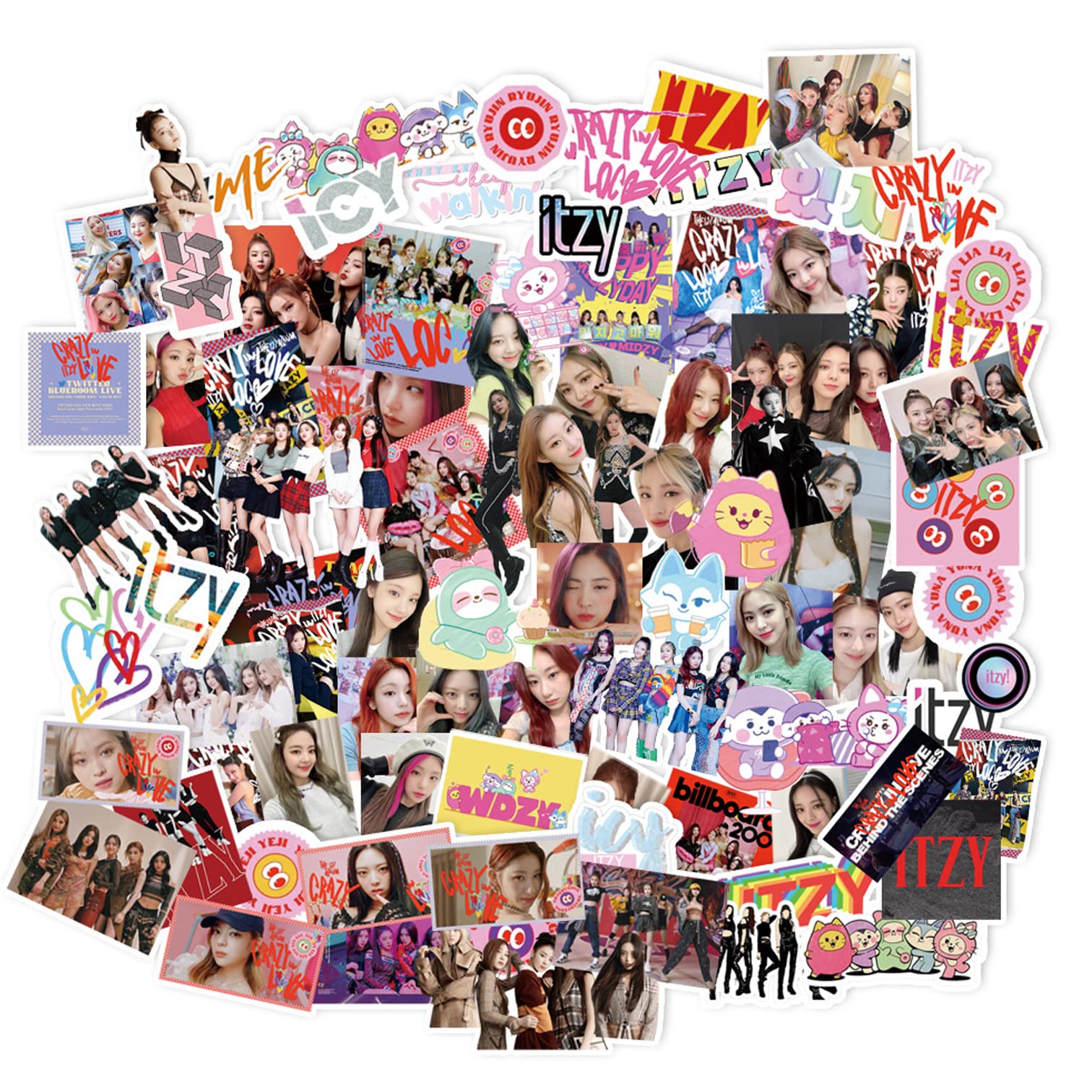 Amazon Co Jp ステッカー ステッカーセット ステッカー 車 シール 車ステッカー バイク ステッカー アニメ 防水シール 手帳テープ ノート Itzy 文房具 オフィス用品