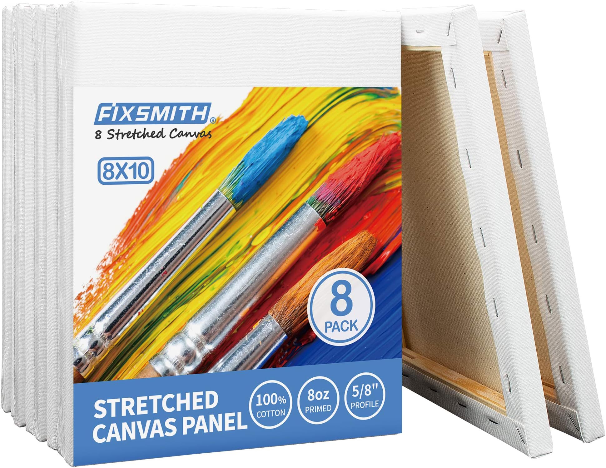 milo Stretched Artist Canvas 8x10 inch Value Pack of 10