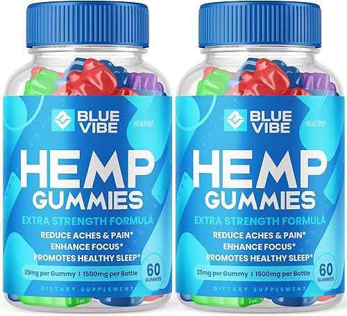 Paquete de 2 gomitas de cáñamo Blue Vibe  Gomitas Blue Vibe Gomitas Bluevibe Gomitas de máxima fuerza Blue Vibe gomitas Bluevibe fórmula avanzada ss