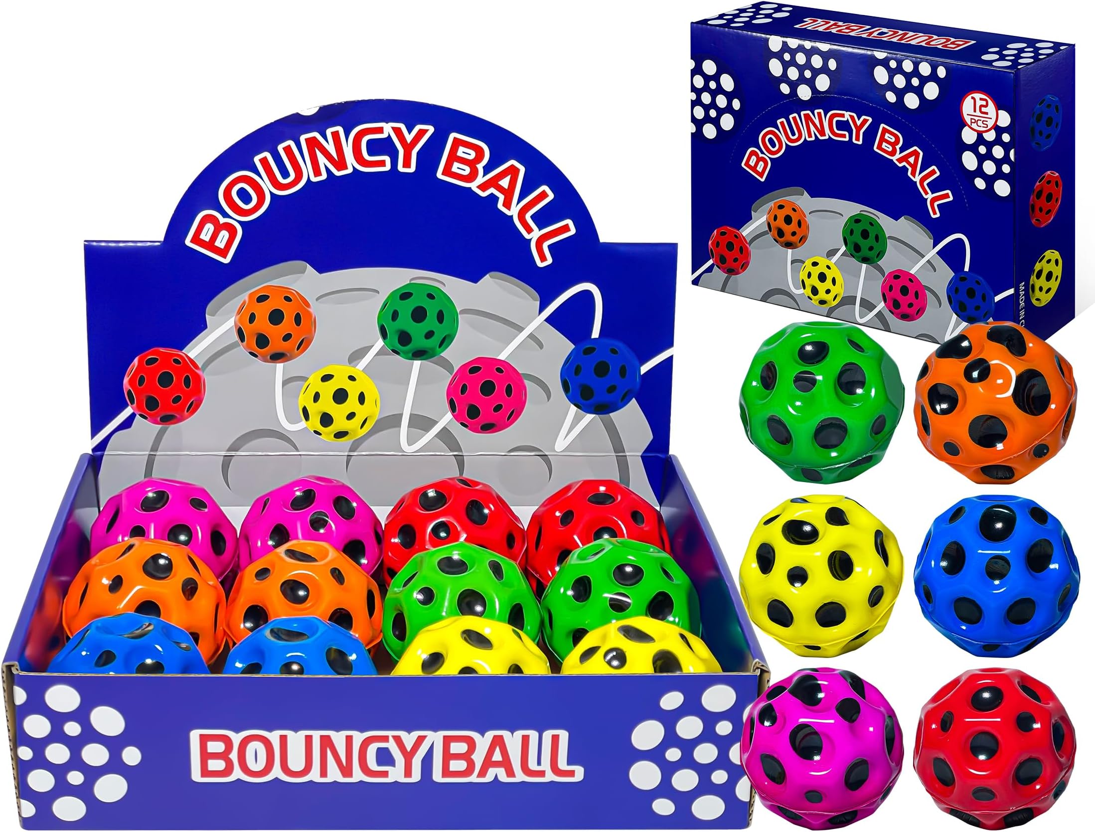 Space ball - Super Bouncy Space Ball for Kids - Big Bouncy Balls for Athlete Training and Sensory Play - Extreme High Bouncing Ball