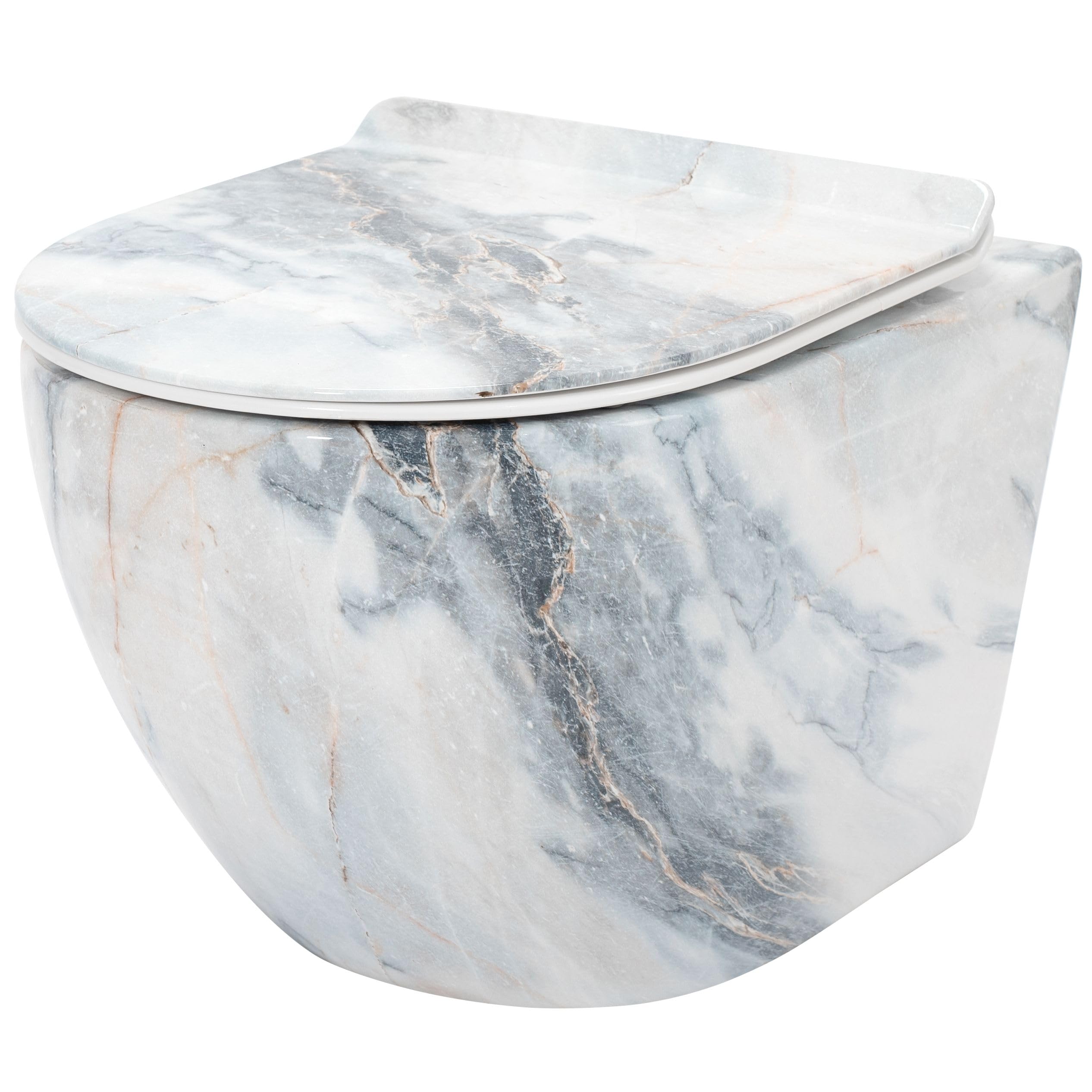 Rea Misa Wc Podwieszana, Carlos Duroplast/Slim/Zm Granit Shiny Szary, 49,5x37x32cm