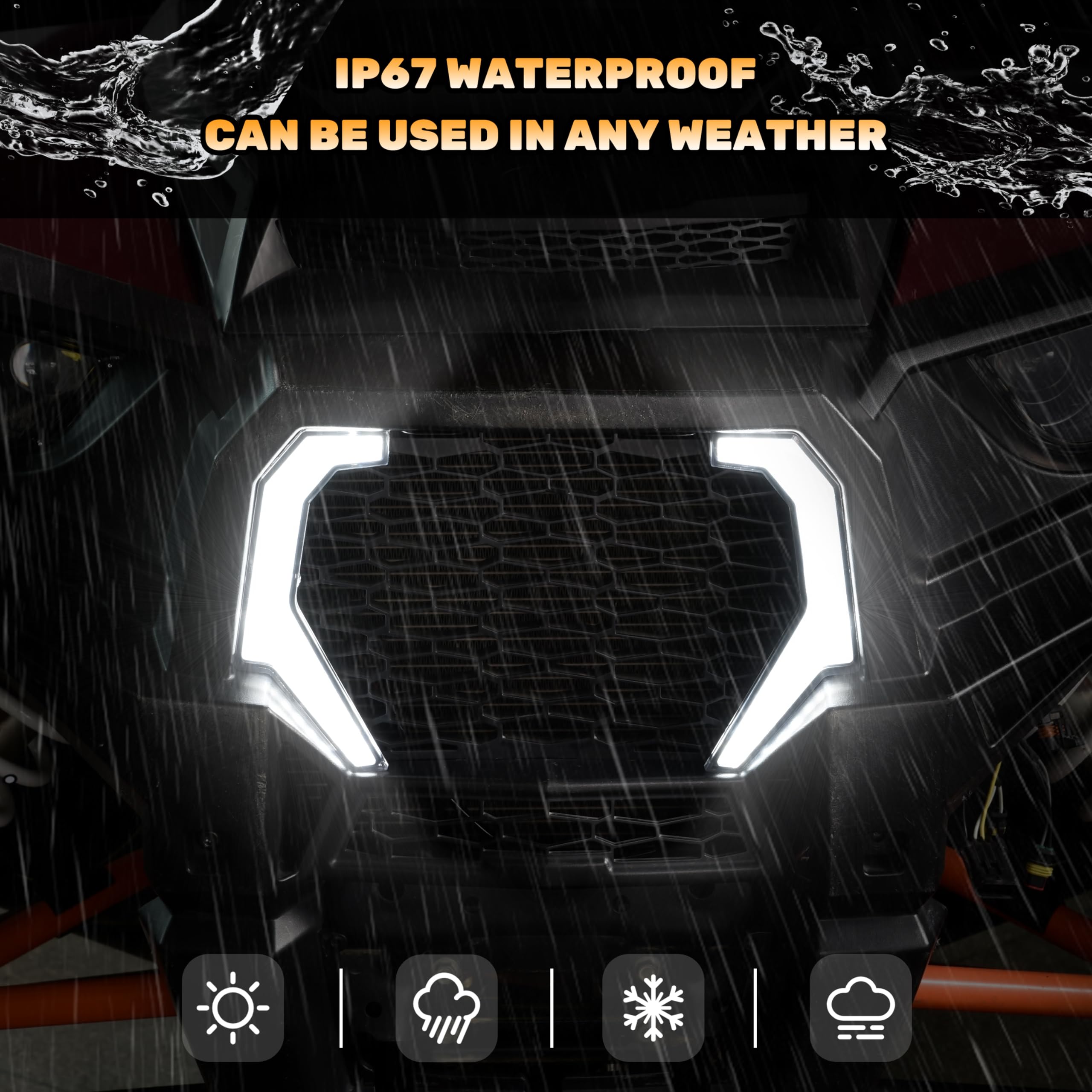 Luces LED de acento de rejilla para Polaris RZR XP 4 1000 2014-2018 RZR 900 XC 900S 2015-2020 Accesorios