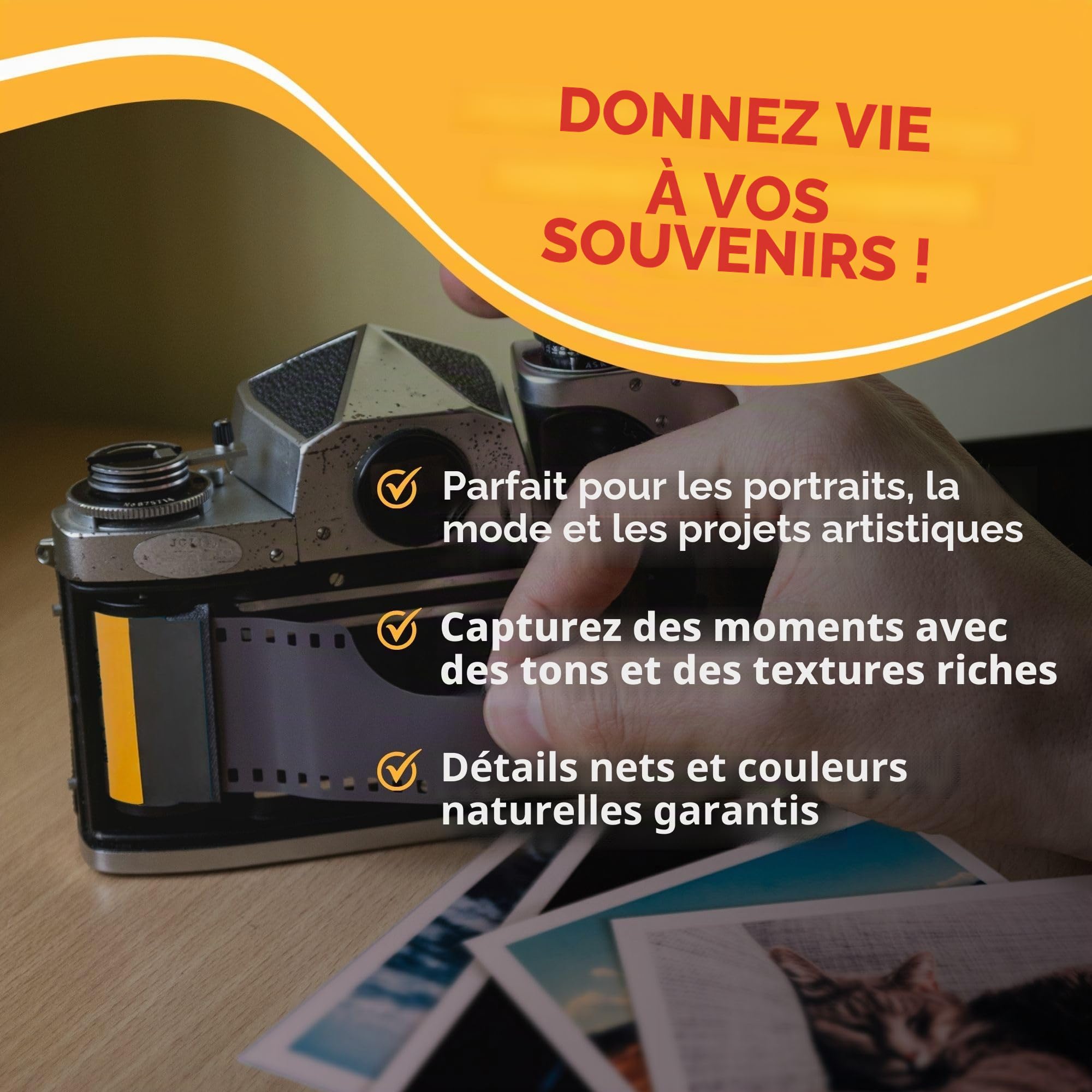 Kodak Portra 400 120 Pellicule Argentique Film Argentique, Lot de 5 Films pour Appareil Photo et Étui de Rangement Clikoze