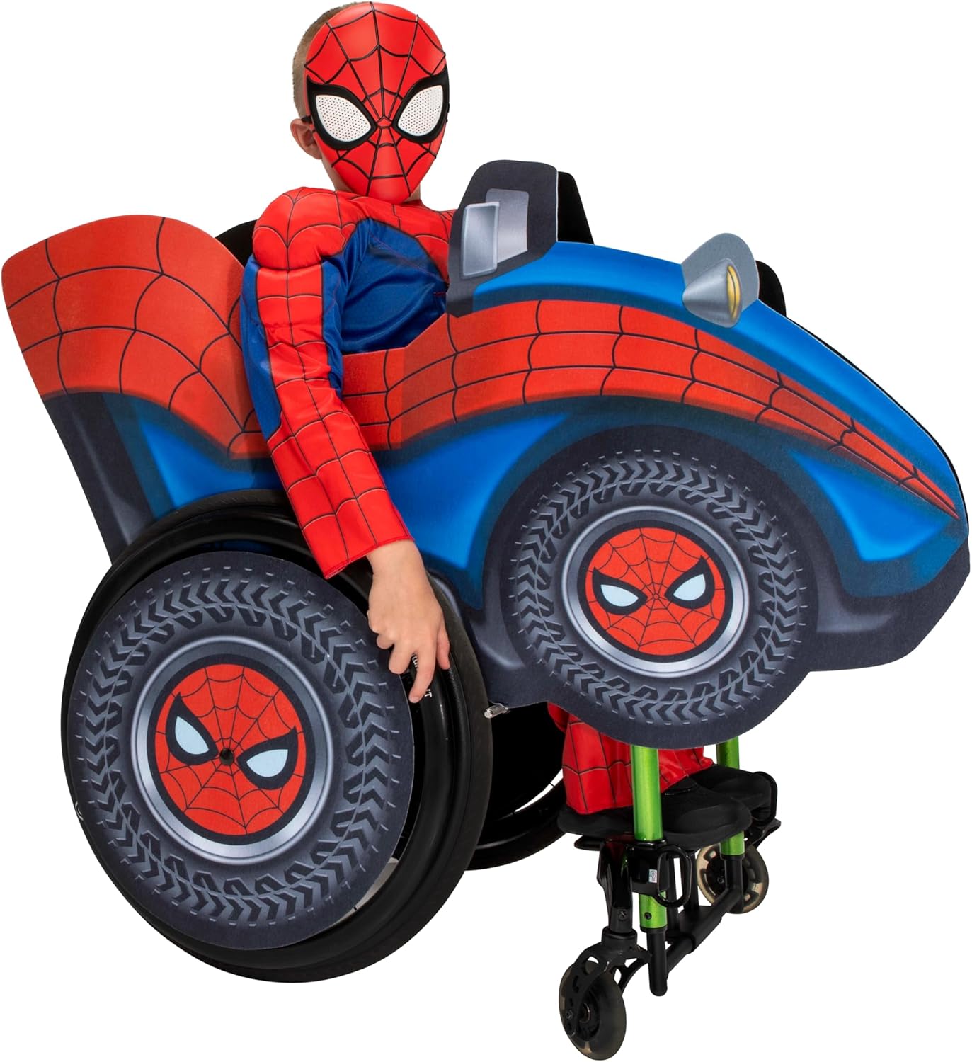 Marvel Spider-Man Official Youth Adaptive Costume - Costumes with Adaptive Features (Wheel Cover Sold Separately) Accessory