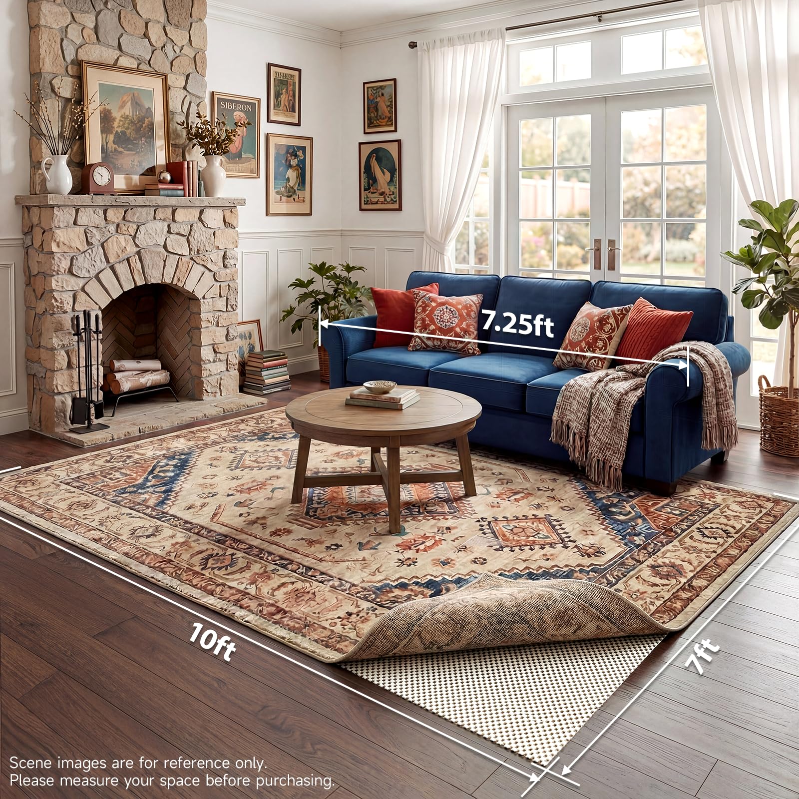 Amazon.com: Veken 7x10 Ft Rug Pad Gripper for Hardwood Floors, Non
