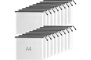 Sunee Pack of 18 Black 9 x 13 Inch Water-Resistant Mesh Zipper...